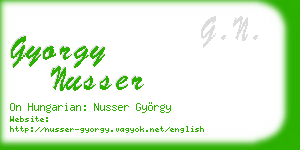gyorgy nusser business card